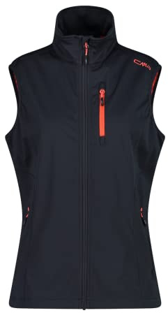 CMP Gilet da Donna in Softshell Leggero – 39A5086 (S, Antracite)