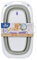 TORAL Bañera Plegable Bebé con Patas Gris - Bañera Bebe con Patas Comoda, Facil de Guardar, con Tapon Indicador de Temperatura y Patas Antideslizantes - Bañera Bebé Plegable Portatil