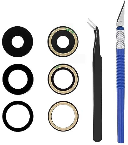 Cemobile 1 Set Rear Back Camera Lens Glass Replacement for iPhone 14 Pro and iPhone 14 Pro Max + Pre-installed Adhesive + Repair Tool Kit