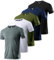5er Pack Sport Tshirts Herren, Laufshirt Kurzarm T-Shirts Schnelltrocknend Atmungsaktiv Funktionsshirt Mesh Sport Shirt Männer Sportshirt Herren Kurzarm Fitnessshirt Trainingsshirt für Männer 5P04-XL