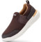 FitVille Scarpe Uomo per Camminata Antiscivolo Slip-on Casual Sneaker Senza Lacci Scarpe da Esterno Comode Leggere e Traspiranti a Pianta Larga 42.5 EU X-Larga Marrone