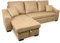 Mattfy Chaiselongue Schlafsofa mit Aufbewahrungsbox, Modell Melbour, modernes Design, praktisch und funktional, Holz, Stein, 253 cm (L) x 154 cm (T) x 100 cm (H)