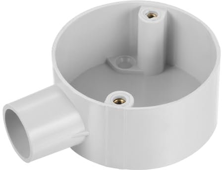 sourcing map PVC Conduit Box Junction Box (NO Cover) 1 Way 20mm M4 x 0.7 Waterproof for Electronic Projects