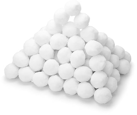 MidGard Filter Balls, Filtermaterial für Poolpumpe, Filterbälle für Sandfilteranlage, Weiß, 1000g Filterbälle ersetzen 36 kg Filtersand für sandfilteranlagen