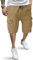 HMIYA Kurze Hosen Herren Cargo Shorts Baumwolle Bermuda Shorts Sommer Cargohose Herren kurz mit Taschen