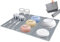 Dadabig Tappetino Scolapiatti in Silicone, 40 x 60cm Tappetino Lavello Cucina, Tappetino Antiscivolo per Lavello Tappetino Macchina Caffe Pieghevole per Cucina Caffettiera (Grigio)