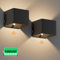 Coinmit 2 Stück Akku Wandleuchte, Wandleuchte mit Bewegungsmelder, 3000K Kabellose Wandlampe mit USB, 5500mAh Aufladbare Wandlampe für Innen, Wohnzimmer, usw, Schwarz