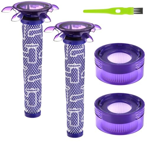 Filtro de enfoque V8 para filtros actualizados Dyson V7 V8, nueva versión, aspiradora inalámbrica V8 Animal Extra Vacuum SV25 SV37 2 Star prefiltros y 2 filtros HEPA para reemplazar a la pieza #