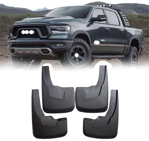 4 Stück Auto Kotflügel für Dodge RAM 2019-2023,Schmutzfänger Schutzblech Mudguard Schlamm Flaps Wasserdicht Dustproof Styling Karosserie Anbauteile