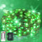 9.9 FT 60 LED Fairy Lights St.Patrick's Day Battery Operated String Lights Green Copper Wire with Remote Timer 8 Modes for Christmas Tree Greenery Bedroom Wreath Garden Wedding Decoration Green