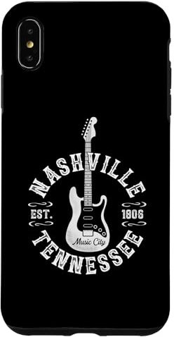 iPhone XS Max Nashville Tennessee Vintage Guitar Country Music City Case