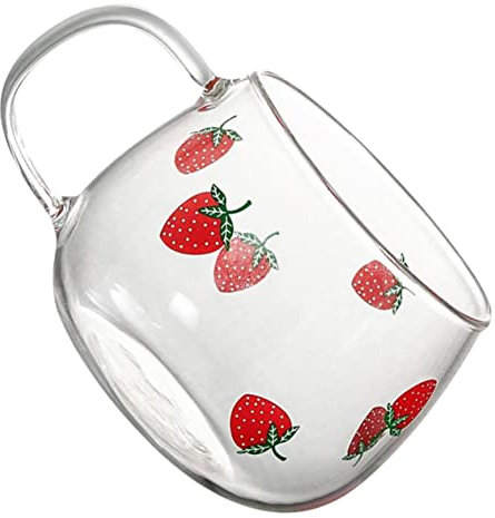 Mikinona Verre À Boire Aux Fraises Tasse De Thé Au Lait Tasse De Latte Tasses À Café Tasse À Café Claire Tasses Claires Tasses Esthétiques Tasses Esthétiques Tasses À Fraises Tasse De Jus