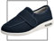Scarpe Pianta Larga per Uomo Diabetico - Extra Larghe, Ortopediche, per Piedi Gonfi Con Strappo Regolabile - Allevia Dolore (Blue, 44.5 EU)