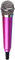 Galepromot Mini micrófono de canto rojo rosa de 3,5 mm, mini micrófono de condensador para teléfono, micrófono de karaoke, equipo de micrófono de canto mini micrófono de mano para teléfono móvil,