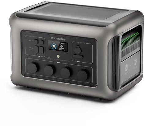 ALLPOWERS R3500 Estación de energía portátil, 3168Wh 3500W (7000W pico) Generador solar con batería LiFePO4, 4×CA y UPS, carga rápida en 1,5 horas para el hogar, emergencias, camping y autocaravana