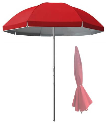 Parasol de Table de Marché de Parasol de Jardin de 220 cm / 7,2 Pieds,Parasol de Jardin à Auvent Imperméable avec 8 Nervures, Parasol Extérieur pour Terrasse de Piscine d'arrière-Cour de Jardin