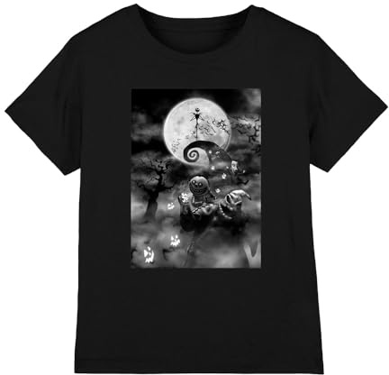 The Nightmare Before Christmas Boy's Jack and Oogie Boogie Unisex Kids T Shirt T-Shirt