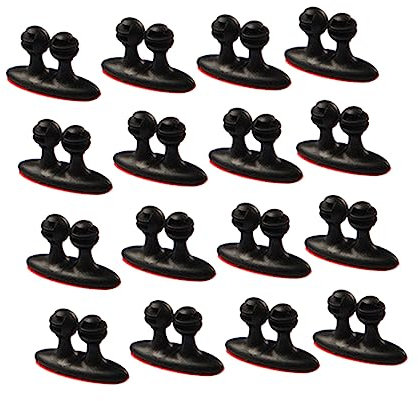 Vaguelly 24stücke Kabelclips Für Auto Drahtclips Kabel-organizer Auto-kabelclip Kabelhalter Kabelklemmen Schwarz Kabelfixierer Kabelclips Ladegeräthalterungen Kabelbinder-fixierer Organizer