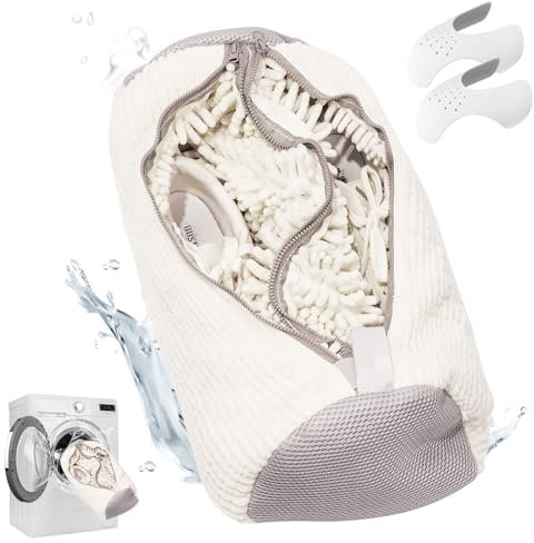 sacchetto scarpe lavatrice scarpe in doppia La con cerniera nascosta borsa per il lavaggio delle scarpe, Sacchetti al Riutilizzabile Lavatrice Scarpe