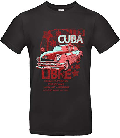 smilo & bron Herren/Unisex T-Shirt aus 100% Baumwolle, Bedruckt mit dem Motiv 'Cuba Libre'