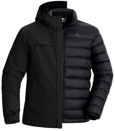 Pioneer Camp Winterjacke Skijacke Daunenjacke Herren Snowboardjacke 3 in1 Jacke Herren Ski Jacken Herren Funktionsjacke