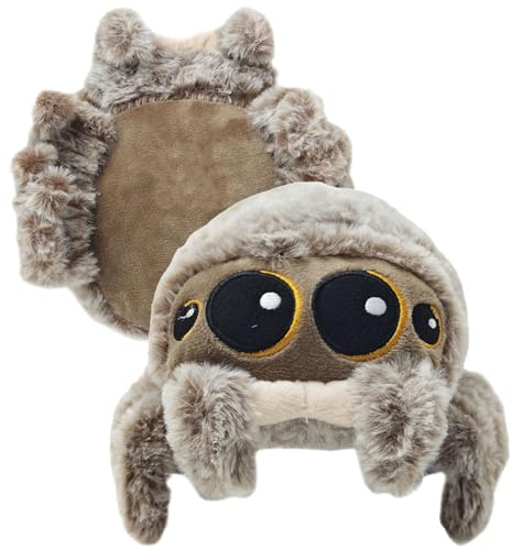 GUOYOU Niedliches Cartoon Spinne Kuscheltier Flauschiges 20cm für Halloween | Heimdekoration Weiche und Realistische Halloween Plüschtier mit Großen Augen Stofftier Geschenk für Erwachsene Kinder