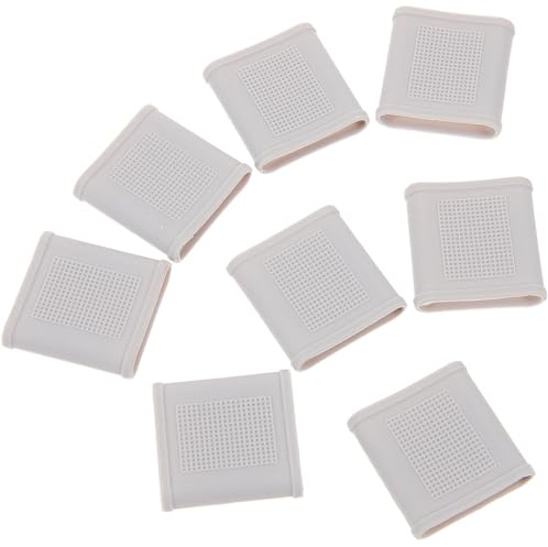 TOYZFRIENDY Manchons Protège-Doigts Antidérapants en Silicone pour Golf Taille L Lot de 8 Protection L’Usure et Ampoules Bracelet de Golf Confortable Gris Améliore la Prise Précision du