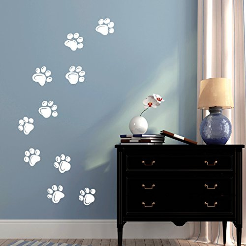 Wandtattoo Loft Katzenpfoten / Katze/Tiere/Pfoten/Wandtattoo/Wandaufkleber / 30 Farben / 3 Größen