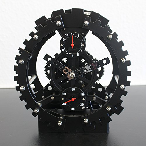 Out of the blue Tischuhr Getriebe Metall Retro Wecker Uhr Ritzel
