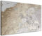 LanaKK – Europakarte Leinwandbild „Europakarte Beige” - englisch - Kunstdruck-Pinnwand auf Echtholz-Keilrahmen – Globus in braun, einteilig & fertig gerahmt in 100x70cm