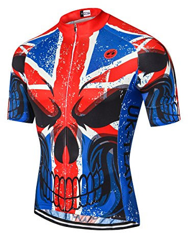 Bike Jersey Mens Cycling Jerseys Short Sleeve MTB Jersey Zip Mountain Road Clothing Bicycle Top Shirts Summer Pro Team Sports Racing Cycle Jersey for Men UK Size L