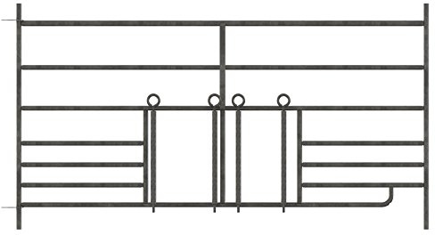 Kerbl Schafpanel 1,83m mit 2 Lämmer- schlupf,Höhe 0,92m -feuerverz.
