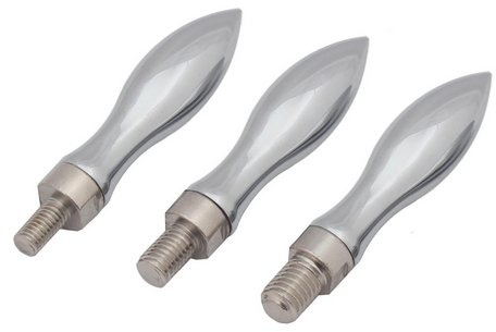 ONPIRA Chrom Drehgriff Kurbelgriff drehbarer Ballengriff Metall Grifflänge Handkurbel (M12)