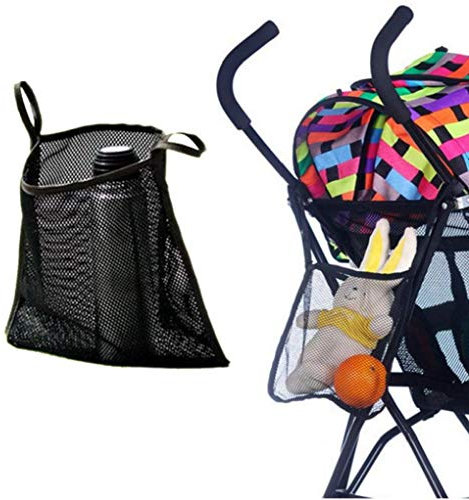 TOSSPER Spaziergänger Netztasche, Sitzrück Hängender Speicher-Netz 2 Bügel Für Kinderwagen Pram Kinderwagen
