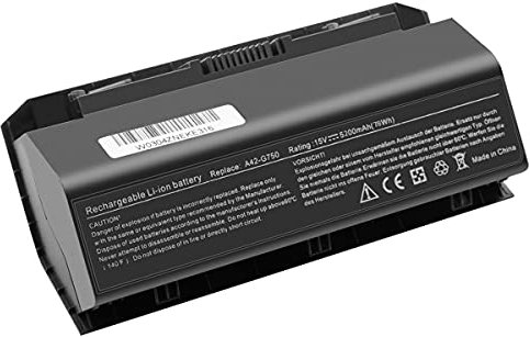 Exmate Li-ion Laptop Battery Replacement A42-G750 for ASUS (ROG) G750 G750J G750JH G750JM G750JS G750JW G750JX G750JZ Series [15V 5900mAh 88.5Wh]
