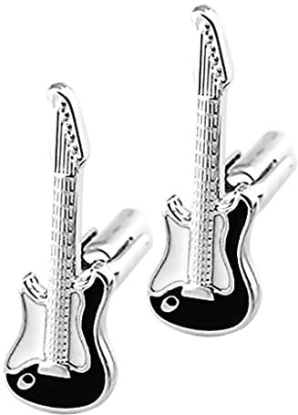 Milageto Gitarre Manschettenknöpfe für Herren Shirt Business Hochzeitsfeier Festival Geschenk