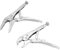 2Pcs Ground Mouth Straight Jaw Lock Clamp Locking Pliers Set Hand Tools