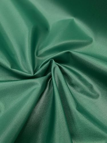 EU Fabrics 4oz Waterproof Fabric - 150cm Wide, 100% Polyester, PU Waterproof Treatment - Outdoor Covers Replacement - Ideal for Bags, Pet Bedding, Picnic Cloth - Fabrics Material per Metre (Emerald)