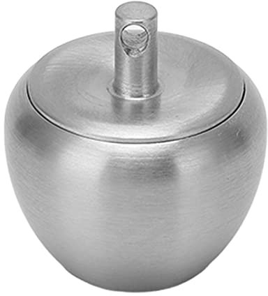 Pillendose, Pillendose aus Edelstahl, Apfelform, Tragbare Kleine Medizinbox, Versiegeltes Glas, Schlüsselanhänger