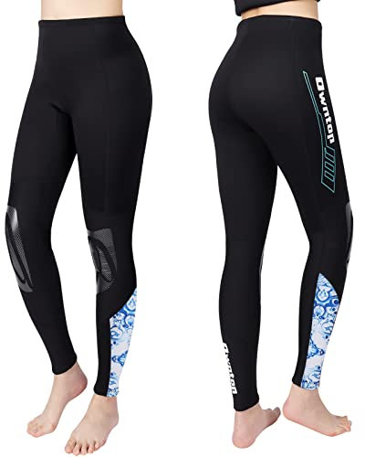 Owntop Neoprenhose für Damen Herren - 3mm Tauchhose Thermo Tauchanzug Hosen, Erwachsene Wetsuits Pants Sonnenschutz UV 50+ Badeanzüge, Damen M