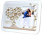 Portafoto cornice da tavolo in Ecopelle Stampa “Albero della Vita a Cuori” in scatola da regalo. Bomboniere, Battesimo, Matrimonio, Anniversari. Regali utili, Originali Prezzi bassi (Oro pers.)