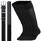 UnFader Baseball-Socken und Gürtel für Jugendliche und Erwachsene, elastische Softball-Socken und Gürtel (2 Paar Socken und 1 Gürtel), 1-schwarz, Medium