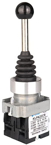 Guuzi 2NO 2 Posizioni Interruttore Momentaneo Joystick Ritorno a Molla Momentaneo Interruttore Joystick Monolever Sostituzione per XD2PA22CR Foro di Montaggio Diametro 22mm