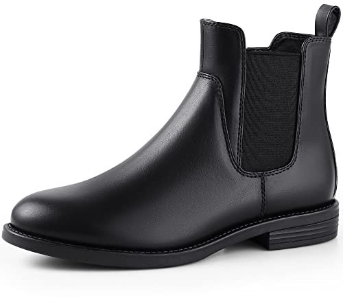 Harvest Land Damen Stiefel Damen Bequeme Chelsea Boots Stiefeletten Stilvolle klassische Schuhe für Erwachsene A Schwarz38