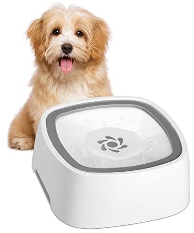 WEINIDASI Dog Water Bowl, 1.5L Non Spill Slow Drink Pet Water Bowl, Non Slip Vehicle Carried Pet Water Bowl for Dog Cat Puppy