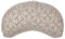 Bodhi Meditationskissen Yogi Mond | Maharaja Collection | Halbmond Yogakissen mit Buchweizenfüllung | Bedruckter Bezug aus 100% Baumwolle | Kissen für Yoga & Meditation | Taupe-Silber/Raja