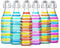 1 Litre Traditional Vintage Style Glass Bottles with Swing Top Lids - Ideal for Domestic or Commercial Use - Fill with Water, Wine, Liquor, Oil, Beer, Schnapps or Cordials. (Multicolour Stripes, 6)