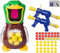 Duck Shooting Game with Air Pump Gun, Shooting Toys with Movable Electronic Target, 2 toy guns, 48 soft bullets, batteries, screwdriver