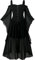 Costume de renaissance pour femme - Robe médiévale avec manches trompette gothique maxi robe de carnaval Halloween fête (noir, M)