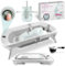 Baby-Adam Baignoire Pliable Bébé avec Siège de bain bébé, Rince tête bébé & Thermomètre Tactile Intégré - Légère & Ultra Compacte, Idéale comme cadeau naissance fille ou garçon -pour bébé de 0 à 3 ans